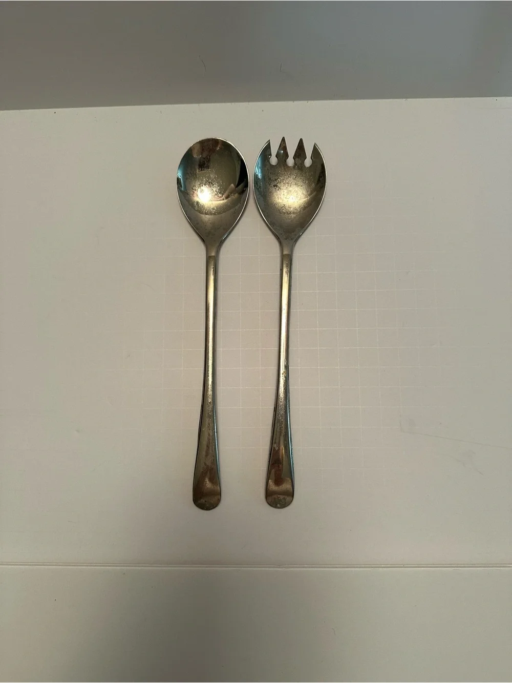 Vintage FB Rogers Silver Plate, Italy, Serving Large Spoon Fork
